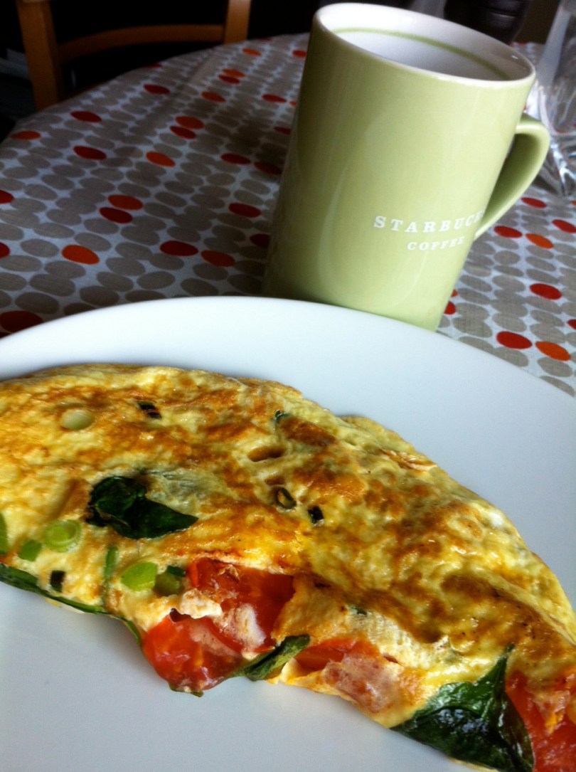 Omelette and coffee