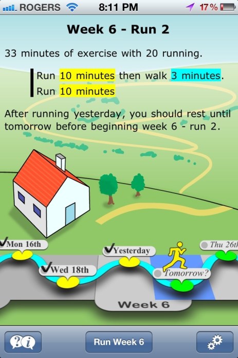 Get Running home screen