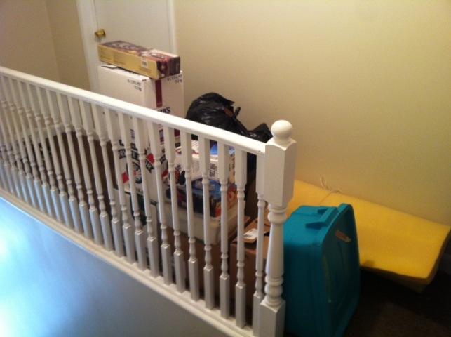 Thank goodness no one lives across the hall: I needed the extra box-stacking space! Thank goodness no one lives across the hall: I needed the extra box-stacking space!