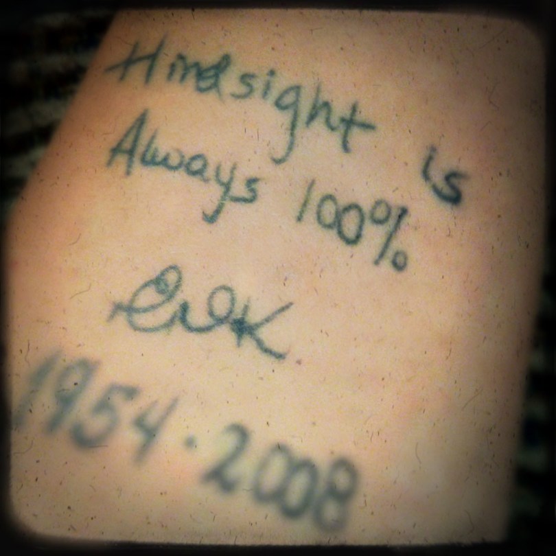 Hindsight tattoo
